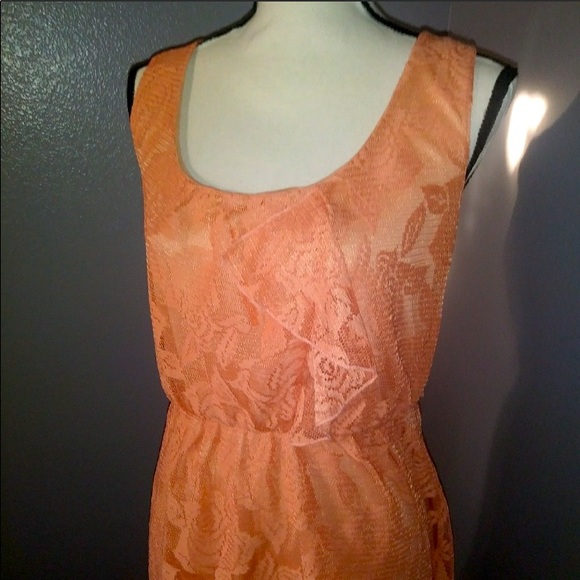 Maurices light pink sleeveless lace knee length dress - Picture 4 of 6
